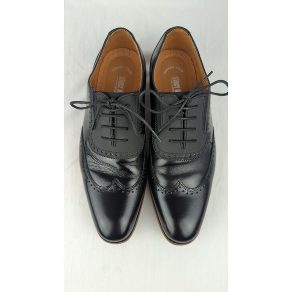 Stacy Adams Men's Sullivan Wingtip Oxford Dress Shoes Memory Foam Black 8.5 - Picture 4 of 16